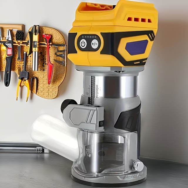 Industrial DIY Cordless Compact Router Brushless Palm 20V MAX Battery (Tool Only) 28,000RPM 1300W Fixed Base Edge ELECMAPS
