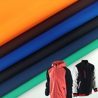 Venta al por mayor Softshell exterior chaqueta tela 210t 240t 260T 300t 320T poliéster Softshell pongee tela