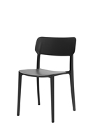 Chaise de salle à manger moderne DHF en PP, design sans accoudoirs avec siège en plastique pour la salle à manger à domicile