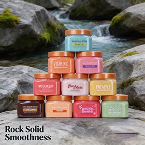 Gommage corporel au sucre 550 ml, nettoie la peau, exfolie, nourrit l'épiderme, améliore la rugosité, éclaircit, resserre les pores, soin du corps - Product Image 1