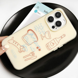 Coque de téléphone en forme de saucisse de chien de dessin animé colorée pour l'après-midi, adaptée à l'iPhone 16 15 14 <span class=keywords><strong>Pro</strong></span> Max, coque arrière souple en gelée - Product Image 5