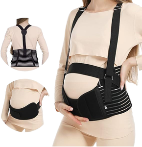 Ceinture <span class=keywords><strong>de</strong></span> soutien pour femmes enceintes avec bandes pour les épaules et le dos, ceinture <span class=keywords><strong>de</strong></span> soins ajustable pour la taille, soutien abdominal <span class=keywords><strong>de</strong></span> maternité, protection <span class=keywords><strong>de</strong></span> la grossesse - Product Image 1