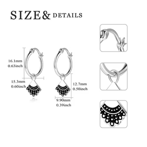 S925 plata esterlina esmalte RBG disidencia collar gota aro pendientes para mujer - Product Image 2