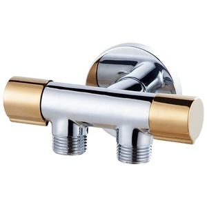 Luxe argent or noir robinet accessoires en laiton <span class=keywords><strong>douche</strong></span> <span class=keywords><strong>Angle</strong></span> Valve toilette contrôle inverseur Valve pour salle de bain - Product Image 6
