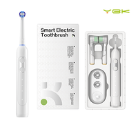 Brosse à dents électrique rotative rechargeable en promotion, poils souples, étanche IPX8, 3 modes, affichage LED 70 jours, usage domestique