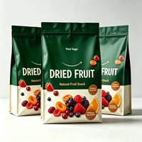Op maat gedrukte Doypack zakjes voor groenten, fruit en supplementen, lage minimale bestelhoeveelheid, voedselveilig, staande zak, ziplock, Mylar zakken