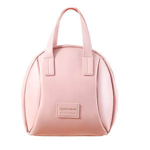 Sac à cosmétiques en forme de coquillage, grande capacité, sac de toilette de voyage portable pour femmes, couleur unie, doublure Oxford, printemps 2024 - Product Image 5