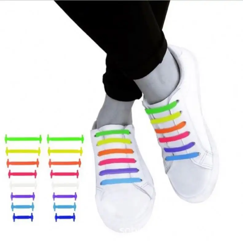 Silikon ayakabı elastik ayakkabı bağcıkları özel hiçbir kravat ayakkabı bağı erkekler kadınlar için S0145-03