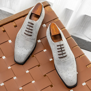 Zapatos Formales de Negocios Británicos para Hombre, Hechos a Mano, con Punta Cuadrada, con Cordones, Sólidos, Transpirables, Modernos e Informales, para Primavera y Otoño - Product Image 4