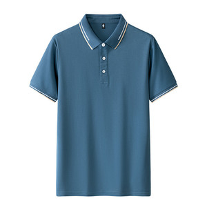 Camiseta Polo Promocional de Color Sólido, Poliéster con Ribete en Contraste, Uso Diario, Manga Corta, Uniformes para Hombre, Impresión de Logotipo Personalizado - Product Image 2