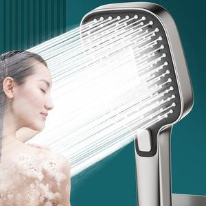 <strong>Square</strong> High-Pressure Handheld <strong>Shower</strong> <strong>Head</strong> for Home, Large Panel 3-Function Button Bathroom <strong>Shower</strong> - Product Image 2