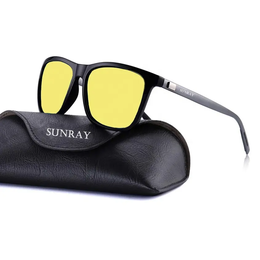 패션 운전 선글라스 남성 야간 운전 알루미늄 스포츠 선글라스 편광 태양 안경, 남성 선글라스/