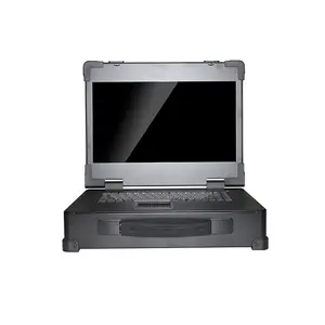 Rugged laptop industrial grade computer chassis 2 PCI /PCIE slots 15.6 inch I3/ I5 / I7 industrial portable computer