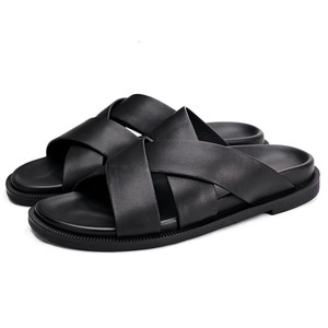 Claquettes et Sandales d'Été <span class=keywords><strong>Tendance</strong></span> pour <span class=keywords><strong>Homme</strong></span> en Cuir Véritable, Nouveau Style - Product Image 2