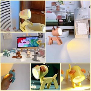 ไฟ LED สำหรับสัตว์เลี้ยงขนาดเล็กน่ารักพับได้มีหูสุนัขพร้อมไฟอ่านหนังสือ LED 5ดวงไฟกลางคืนสำหรับสัตว์เลี้ยงนักบินอวกาศผู้ปกครอง - Product Image 4