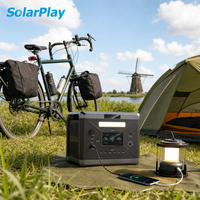 Système de stockage d'énergie domestique Solarplay Q2501 2400W 2160Wh, stock européen, station d'énergie solaire hors réseau