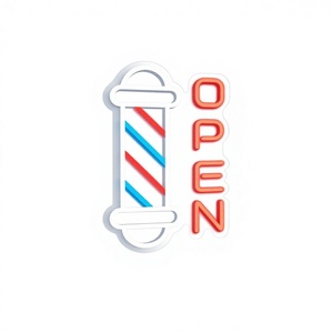 Вращающаяся неоновая вывеска для парикмахерской, акриловая лампа с USB-питанием и регулировкой яркости для ретро-декора салона - Product Image 6