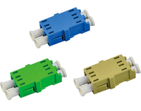 Acoplador dúplex LC de cerámica de circonio premium, adaptador de panel de alta densidad compatible con LGX para centro de datos de montaje en rack de 19 pulgadas