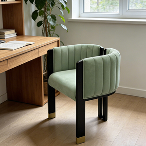 Single Person Nordic Curved Recliner <b>Sofa</b> Chair-Modern Leisure Chair Eco-Friendly Design for Living Room Bedroom Dining Hotel - Product Image 4