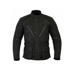 Veste textile noire Cordura en nylon respirant de meilleur design pour la course de moto pour les motards et les aventures nommée équipe de motocross - Product Image 1