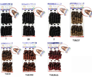 Prix usine bas – Lot de 6 extensions capillaires synthétiques au crochet, 12 pouces, 240g, boucles françaises, fibre basse température, douces et volumineuses, faciles à installer - Product Image 6
