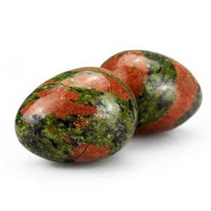 En gros toutes sortes de oeuf de pierre, 49x38mm en cristal de jade en pierre semi-précieuse boule d'oeuf décoration - Product Image 3