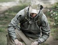 Combinaison d'assaut tactique légère d'hiver Veste tactique pour hommes Veste d'extérieur coupe-vent Veste d'alpinisme