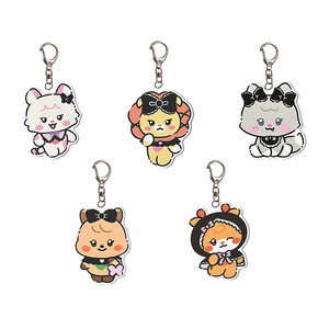 Porte-clés pendentif en acrylique imprimé UV double face avec motif de dessin animé, souvenir tendance - Product Image 1