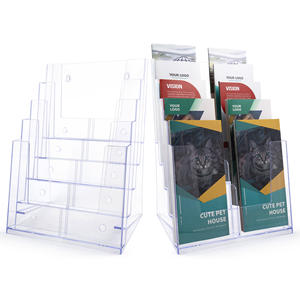 5 קומות ברושור אקרילי 8.5x11 אינץ 'לעמוד עלון פלסטיק מגזין מחזיק עלון נקי - Product Image 1