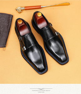Zapatos Oxford de Hombre para Otoño, con Cordones, Punta Redonda, de Cuero Genuino, con Diseño a Cuadros, Casuales de Negocios, para Boda, que Aumentan la Estatura - Product Image 2