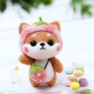 Fournitures de feutrage de laine, artisanat d'art DIY, poupée en <span class=keywords><strong>peluche</strong></span> de chat de dessin animé, chien Shiba Inu en <span class=keywords><strong>peluche</strong></span>, animaux en <span class=keywords><strong>peluche</strong></span>, kit de feutrage <span class=keywords><strong>à</strong></span> l'aiguille DIY - Product Image 3