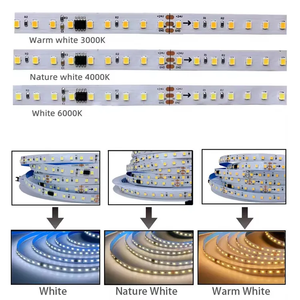 شريط إضاءة LED بتصميم حصان جاري، تيار مستمر 24 فولت، 120 مصباح/متر، 10 أو 20 متر، مع شريحة WS2811، إضاءة متتابعة بيضاء مع لوحة تحكم باللمس، شريط إضاءة LED ذكي - Product Image 3