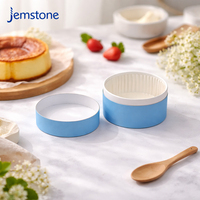 Emballage en tube de papier alimentaire écologique sur mesure, de qualité alimentaire, pour pâtisserie, boîte cylindrique en carton kraft de luxe pour gâteau basque