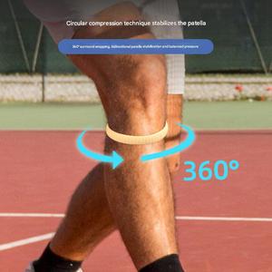 Ginocchiera sportiva elastico forza osso ginocchiera anello rotula cintura con fissaggio elastico prodotto in gomma - Product Image 5