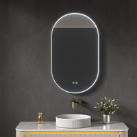 Espejo de Baño Inteligente con Marco de Aluminio, Iluminación LED, Antivaho, Control Táctil, Clasificación IP65, Ecológico, Sin Cobre, para Apartamentos