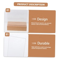 Support de menu polyvalent en acrylique et bois pour restaurants – Présentoir de table facile à nettoyer pour menus et publicités