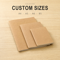 Carnet personnalisé en papier kraft avec logo imprimé OEM ODM, 40 feuilles, reliure cousue, journal personnalisé pour cadeaux d'entreprise