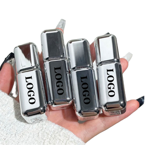 High Quality Luxury Silver Matte Velvet <b>Lipstick</b> Pencil <b>Custom</b> Logo Waterproof Fashion Organic Lip Gloss Chemical Makeup - Product Image 1