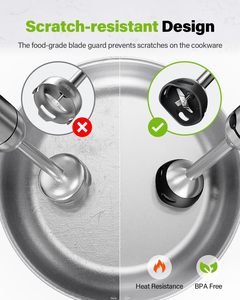 Promotion Exceptionnelle : Mixeur Plongeant Électrique 1200W, Batteur à Main de Cuisine à Vitesse Variable, Ensemble Mixeur Plongeant avec Contrôle Progressif - Product Image 3