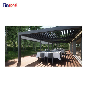 Pergola in Metallo Impermeabile con Lamelle Orientabili in Alluminio - Product Image 5