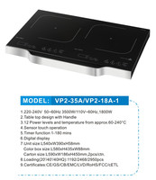 Table de cuisson Portable 1800W à Double Induction