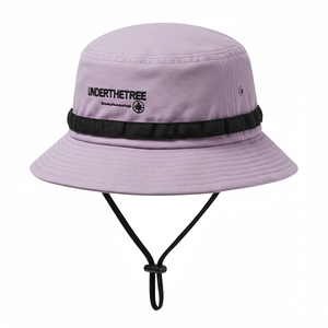 Sombrero de pescador de algodón de diseñador con parche bordado, sombrero de pescador con hilo de ala ancha, sombrero de cubo de playa al aire libre de moda Unisex - Product Image 2