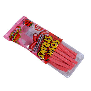 Amos sabuk <span class=keywords><strong>Gummy</strong></span> lezat rasa stroberi permen asam Bonbon lembut <span class=keywords><strong>Gummy</strong></span> <span class=keywords><strong>Candy</strong></span> Strip - Product Image 3