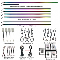 Lumière d'ambiance intérieure de voiture - LED RGB en acrylique 20-en-1 avec synchronisation musicale et contrôle par application, logo personnalisé (vente en gros)