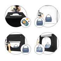 Kit de studio photo professionnel de grande taille, boîte photo 100x100x100cm, table de prise de vue, luminosité réglable de 0 à 100%, 3 lumières LED, boîte d'éclairage photo