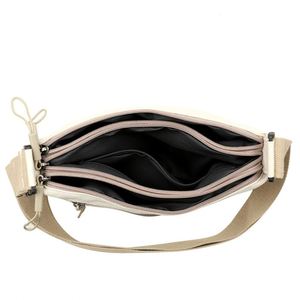 <b>Canvas</b> Crossbody <b>Bags</b> Vintage Unisex Durable <b>Large</b> Capacity Portable Zipper Closure Polyester Lining Adjustable Shoulder Letter - Product Image 3