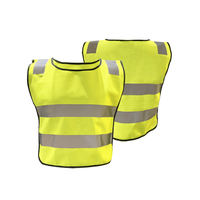 Gilet di Sicurezza Riflettente Senza Maniche ANSI Classe 2 in Poliestere, Resistente agli Strappi, Alta Visibilità per Bambini, Lavoro all'Aperto e Industriale