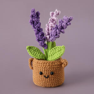 Ornements <span class=keywords><strong>en</strong></span> <span class=keywords><strong>pot</strong></span> au crochet à la main, blé et <span class=keywords><strong>lavande</strong></span>, décoration d'intérieur mignonne, plante <span class=keywords><strong>en</strong></span> <span class=keywords><strong>pot</strong></span> simulée - Product Image 5