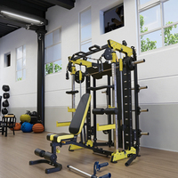 Máquina Multifuncional de Ejercicio Corporal con Cable, Multigimnasio Comercial, Equipo de Sentadillas, Máquina Smith para Entrenamiento