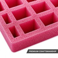 Insert en mousse EPE découpé sur mesure, antichoc, avec grille de partition, doublure d'emballage en coton perlé